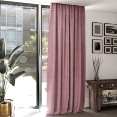Sch&ouml;ner Samtvorhang, f&uuml;r das Zimmer, leicht gl&auml;nzend, Puderrosa 