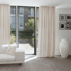 Vorhang aus natürlichem Leinen in Beige, für verdunkelung