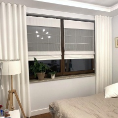 Eleganter, moderner Vorhang, matt, einfarbig, hellcreme, f&uuml;r das Zimmer