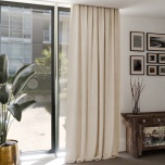 Moderner Vorhang für das Wohnzimmer, matt, weich, cremefarben, nach Maß