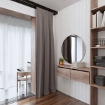 Blackout Verdunkelungsvorhang, matt, nach Maß, kaltes Nude 