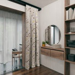 Schöner natürlicher Verdunkelungsvorhang für das Zimmer, matt, florales Muster 