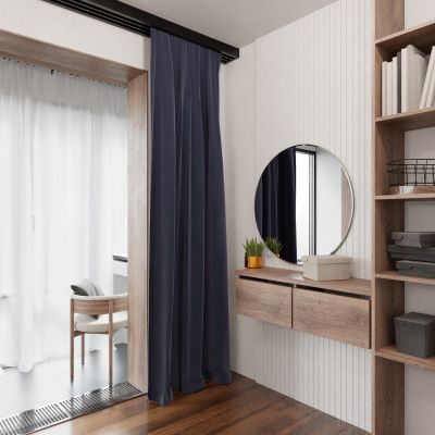 Schöner Verdunkelungsvorhang, für Wohnzimmer, verdunkeln, matt, lila Pflaume