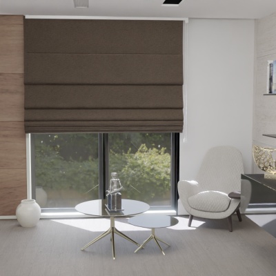 Raffrollo Blackout in mattem Warmnude