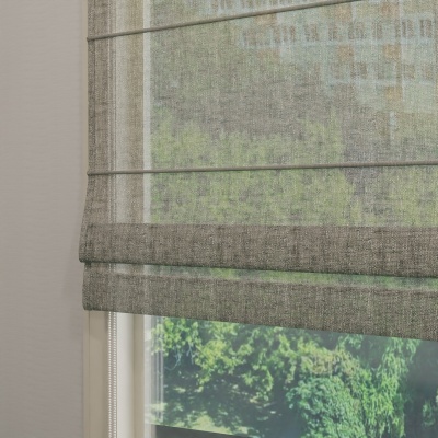 Leinwand-Raffrollo in Dunkelgrau